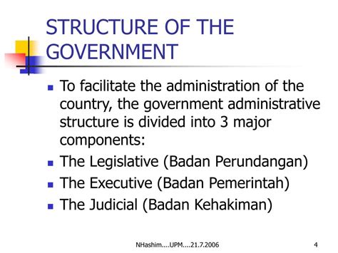 PPT - THE MALAYSIAN GOVERNMENT & ITS ADMINISTRATIVE STRUCTURE PowerPoint Presentation - ID:4315241