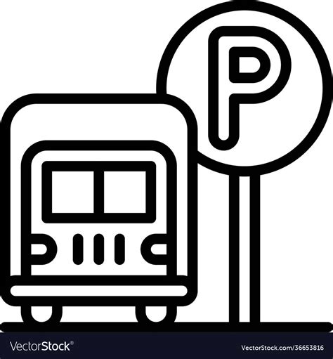 Truck parking icon lot related Royalty Free Vector Image