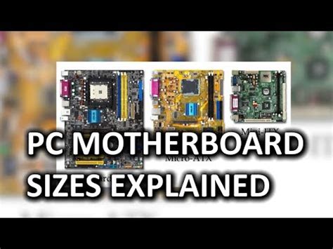 PC Motherboard Sizes as Fast As Possible - YouTube