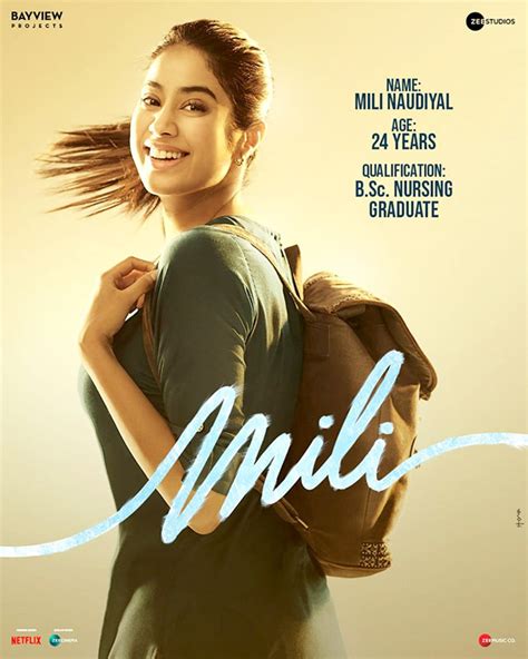 Janhvi Kapoor plays a BSC Nursing graduate in the Helen remake Mili ...