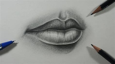 Cómo Dibujar Labios Realistas a Lápiz Paso a Paso - Tutorial de Dibujo - YouTube