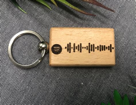 Laser engraved wood keychains Custom Song personalize yours | Etsy