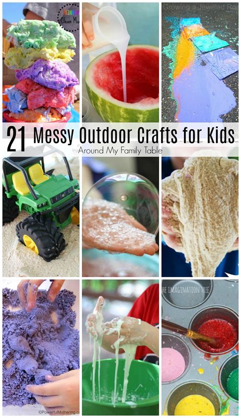 21 Messy Outdoor Crafts for Kids - Around My Family Table