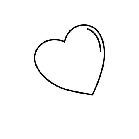 Contour black-and-white drawing of a heart. Vector illustration. 6792629 Vector Art at Vecteezy