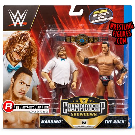 The Rock & Mankind - WWE Showdown 2-Packs 14 WWE Toy Wrestling Action ...