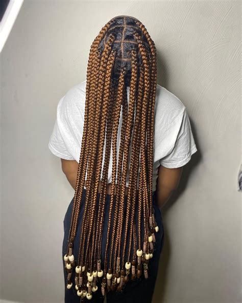 Jumbo Box Braids With Beads