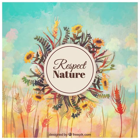 Free Vector | Hand painted respect nature background