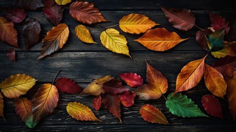 Premium Photo | Autumn leaves wallpaper with orange and brown colors generative ai