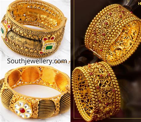 Antique Gold Bangles by Kalyan jewellers - Indian Jewellery Designs