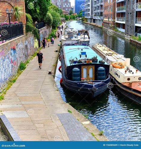 Camden Town Canal, Londres imagen de archivo editorial. Imagen de casa ...