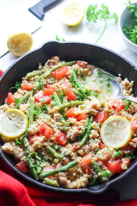 Lemon Millet Rice Recipe with Asparagus - Vegan With Curves