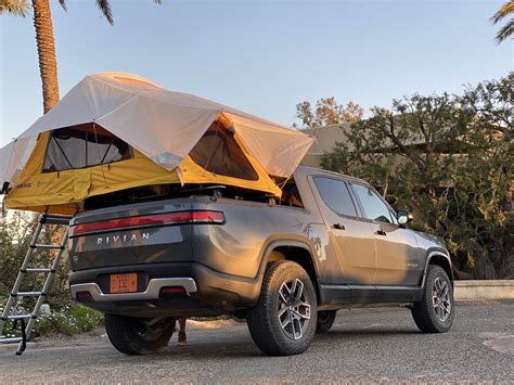 First Yakima products (bed tent) for Rivian teased by RJ | Rivian ...