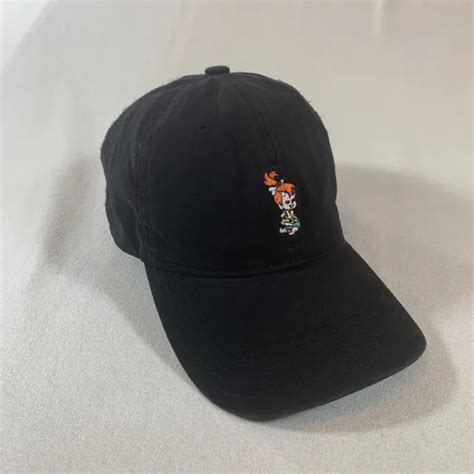 PEBBLES FLINTSTONES HANNA barbera baseball cap hat adjustable black bam bam $28.00 - PicClick