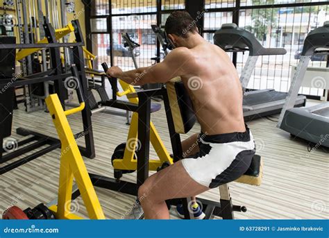 Back Exercises on a Seated Row Machine Stock Image - Image of caucasian, bodybuilding: 63728291