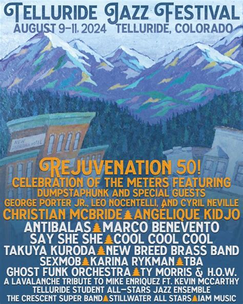 Telluride Jazz Festival Delivers 2024 Artist Lineup