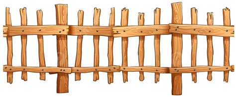 Seamless Classic Wooden Fence Design Picture Clip Clip Art Vector ...