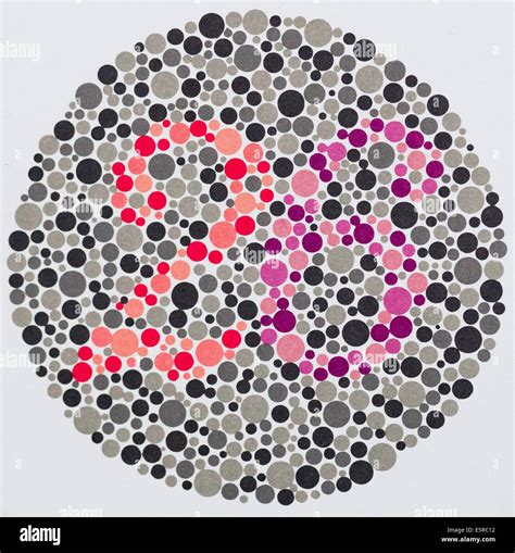 Ishihara color vision test plates used for color blindness screening Stock Photo - Alamy