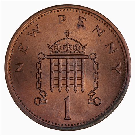 Coin - 1 New Penny, Elizabeth II, Great Britain, 1971