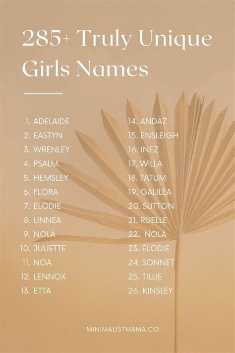 285+ Beautiful, Unique Girls Baby Names | Sweet baby names, Cute baby ...