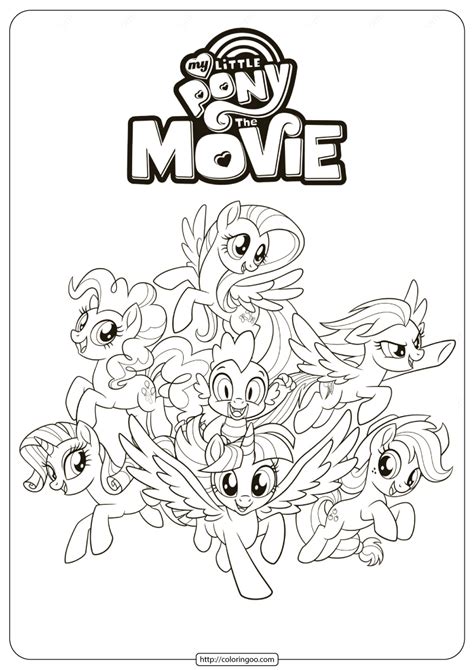 Mlp Movie Coloring Pages Printable