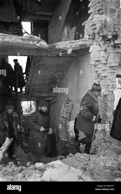 Commander of the 62nd Army V Chuikov in destroyed Stalingrad Stock Photo - Alamy