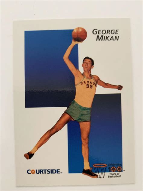 George Mikan Courtside Basketball Card | EstateSales.org