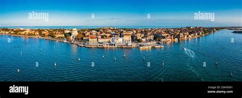 Aerial view of the Lido de Venezia island in Venice, Italy Stock Photo ...