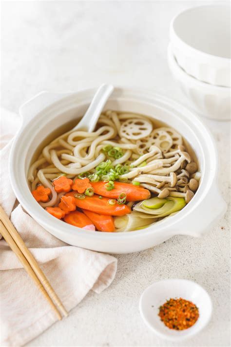 Easy Vegan Udon Noodle Soup Recipe with Homemade Broth | Veggiekins Blog