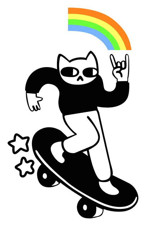 Coolest Cat on Skateboard | Drawing on skateboard, Skateboard design stickers, Skateboard drawing