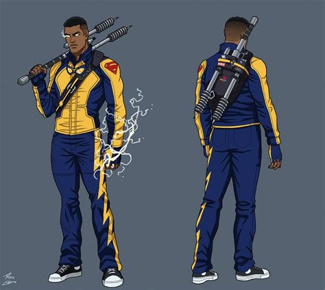 Black Lightning (ME-1) commission by phil-cho | Black cartoon characters, Black comics, Black ...