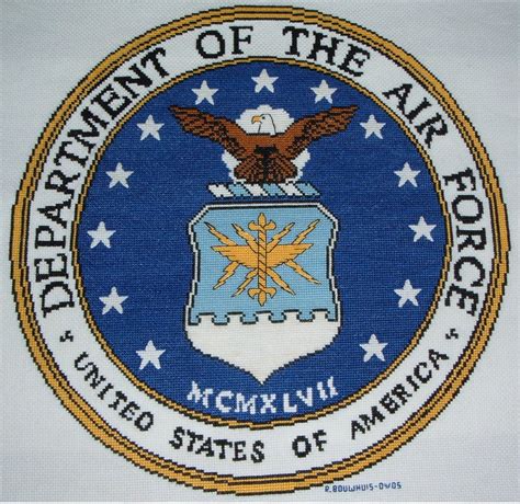 Department of the Air Force Seal 14 in. – Military XStitch Com