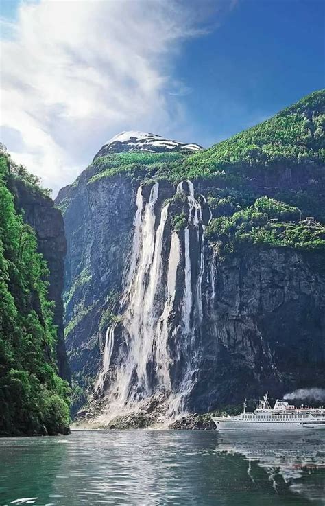 The Seven sisters Waterfall, Geiranger Norway! :-) Photo: Snorre Aske | Waterfall, Beautiful ...