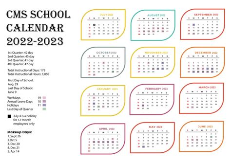 Cms School Calendar 2023 - US School Calendar