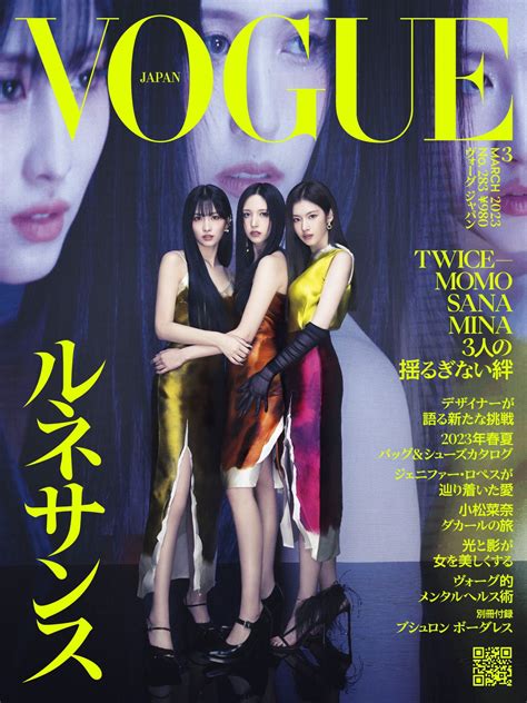 Pop Base on Twitter: "TWICE's Momo, Sana and Mina look stunning on the cover of Vogue Japan ...