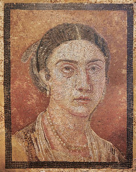 Roman Mosaic portrait of a women - Pompei - Naples Archaeological ...