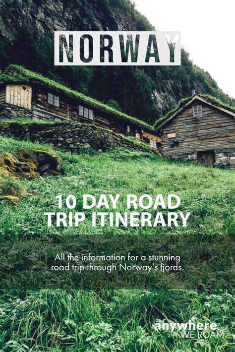 the cover of norway's 10 day road trip itinerary