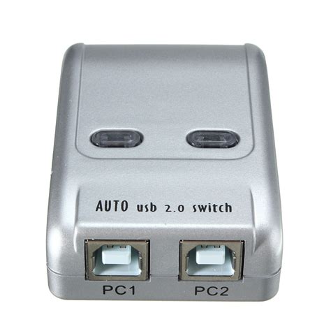 2 Port Usb 2.0 Auto Printer Sharing Switch HUB Selector Switcher for Printer Scanner HM ...