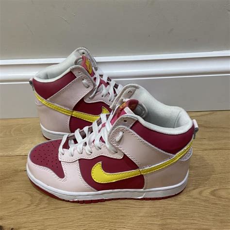 Nike dunk high tops “flamingo” 2007 Rare model,... - Depop