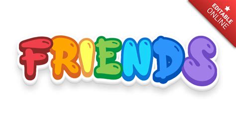 Friends | Rainbow Style | Text Effect Generator