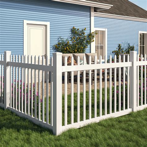 Wam Bam No-Dig Fence Nantucket 48'' H x 72'' W White Vinyl Fencing with ...