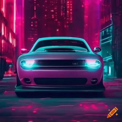 Nighttime cityscape with a grey dodge demon