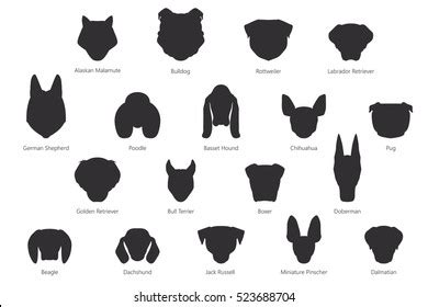 Dog Head Silhouette Clip Art