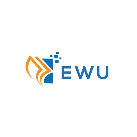 EWU credit repair accounting logo design on white background. EWU ...