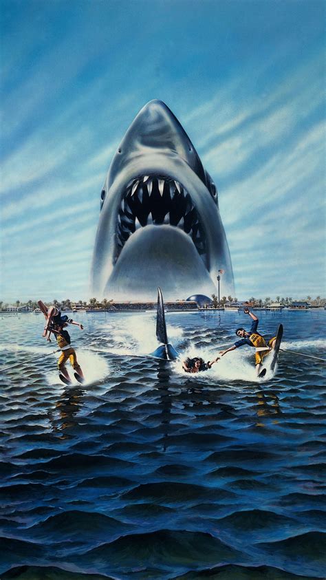 Jaws 3-D (1983) Phone Wallpaper | Moviemania | Jaws 3, Horror movie poster, Movie poster prints