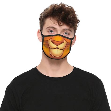 The Lion King Simba Face Mask Disney Cartoon Mask Reusable | Etsy