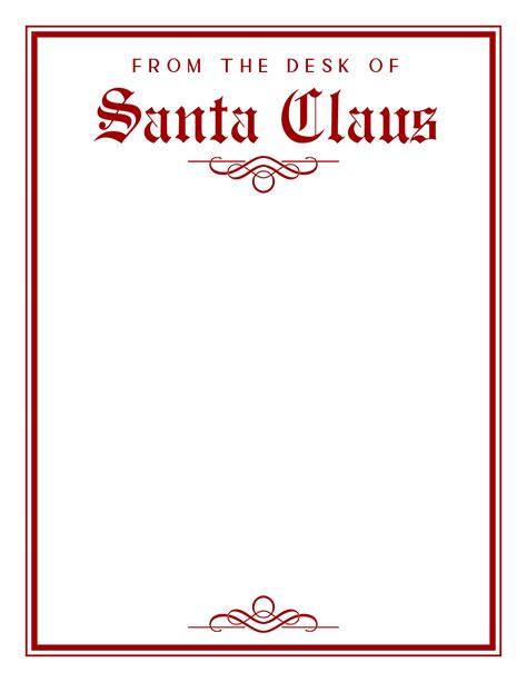 From The Desk Of Santa Claus Free Printable