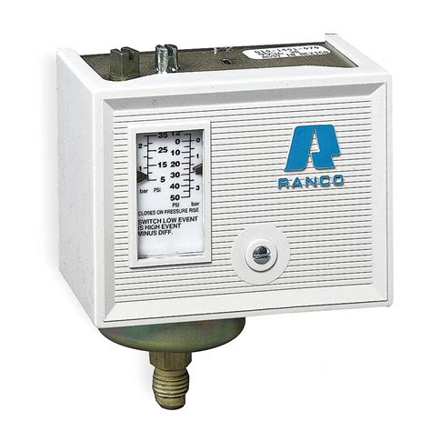 RANCO Single Pressure Controls, Opens On Low Pressure, 5 to 35 Differential Pressure (PSI), SPST ...