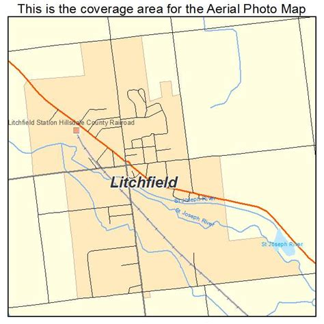 Aerial Photography Map of Litchfield, MI Michigan