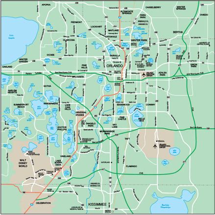 Orlando Area Wall Map by Map Resources - MapSales