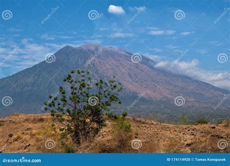 Volcano on Bali island. editorial image. Image of mount - 174114920